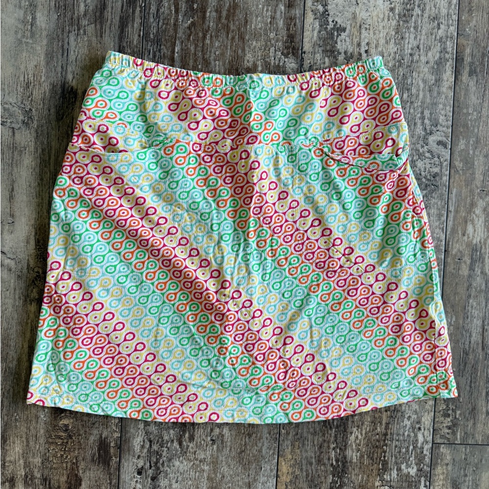 2 for $20 sale: Ibkul UV protection green red yellow golf/ tennis skirt -S